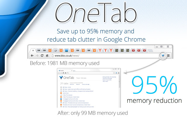 OneTab extension Chrome