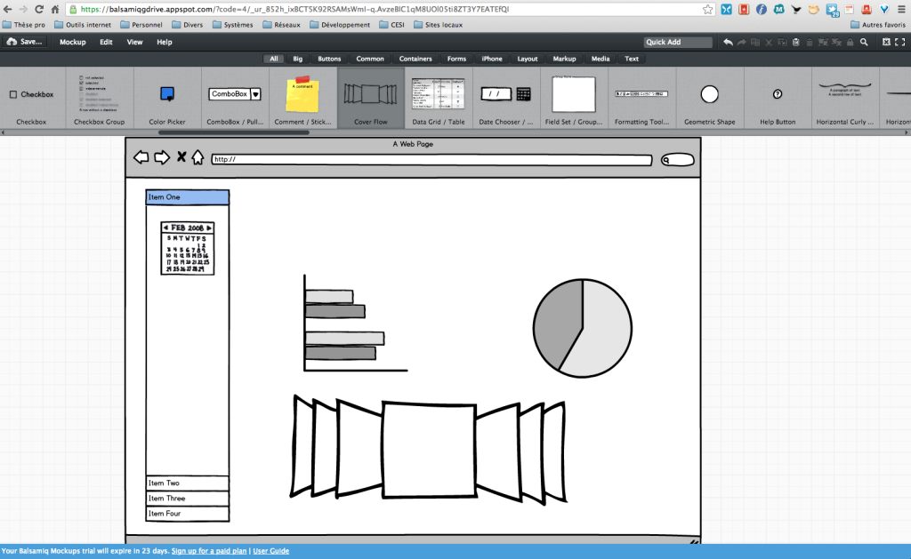 Balsamiq Mockup Interface